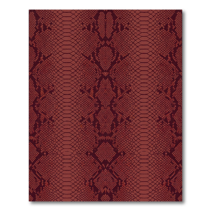 Deep Red Python Scales Reptilian Rug