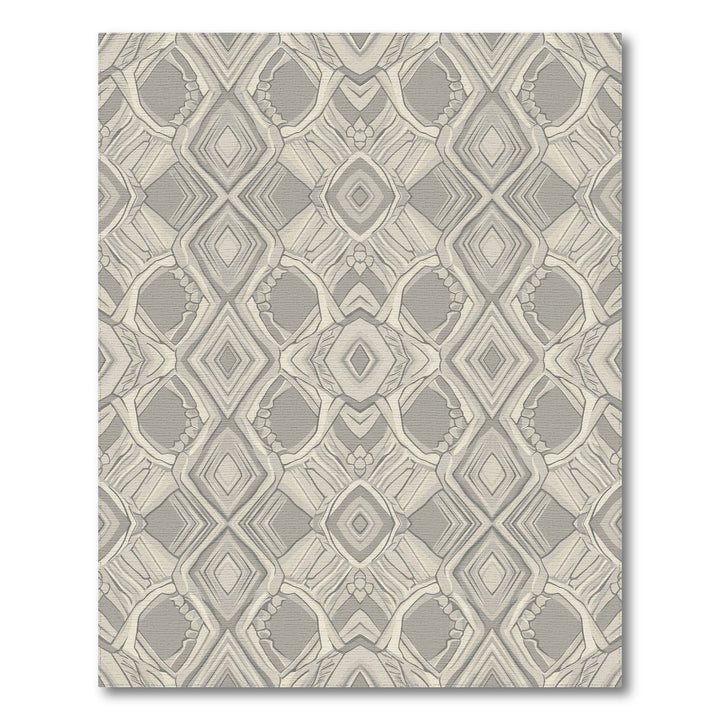 Neutral Stone Tribal Diamond Rug