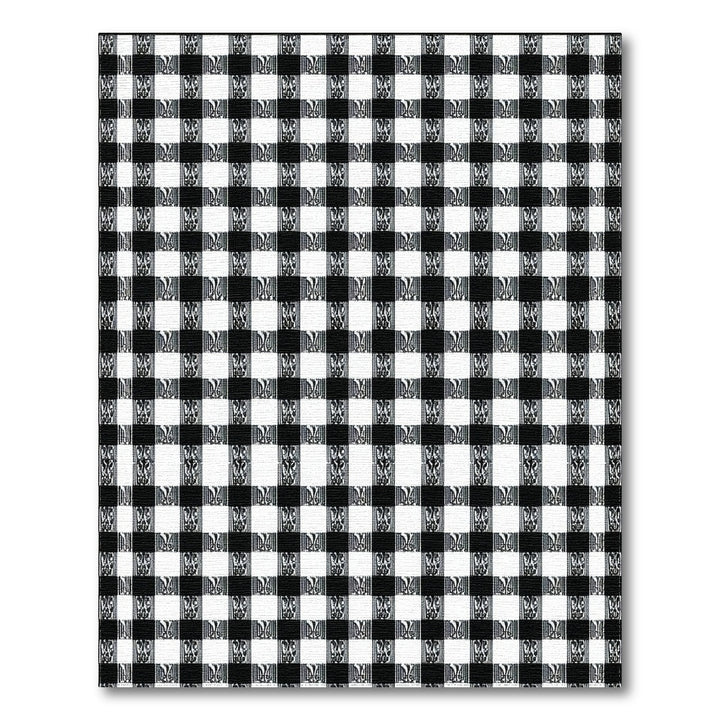 Black White Checkered Geometric Area Rug