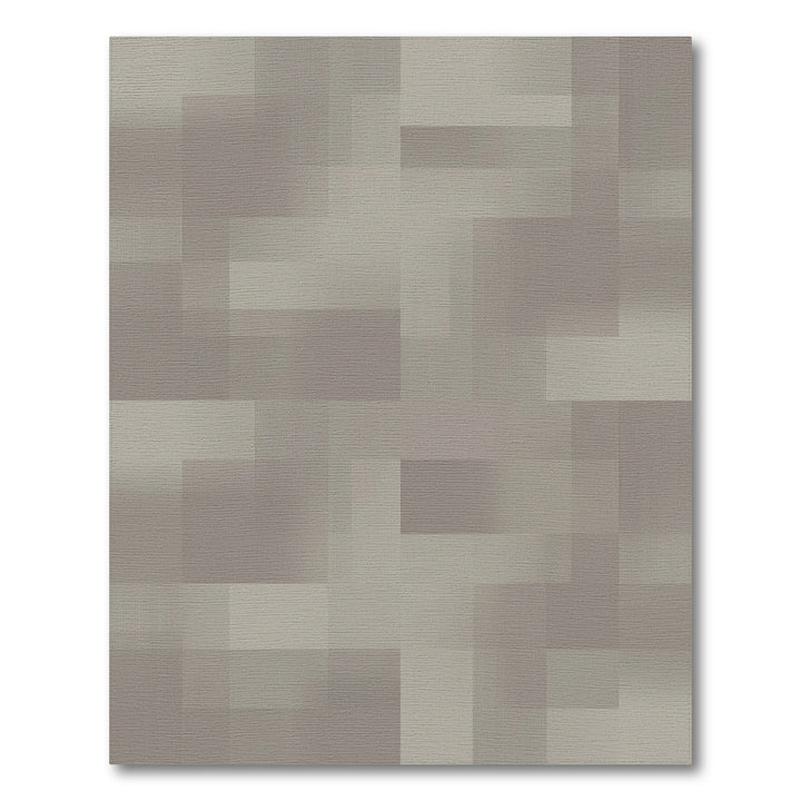 Neutral Tone Geometric Pixelated Overlay Rug