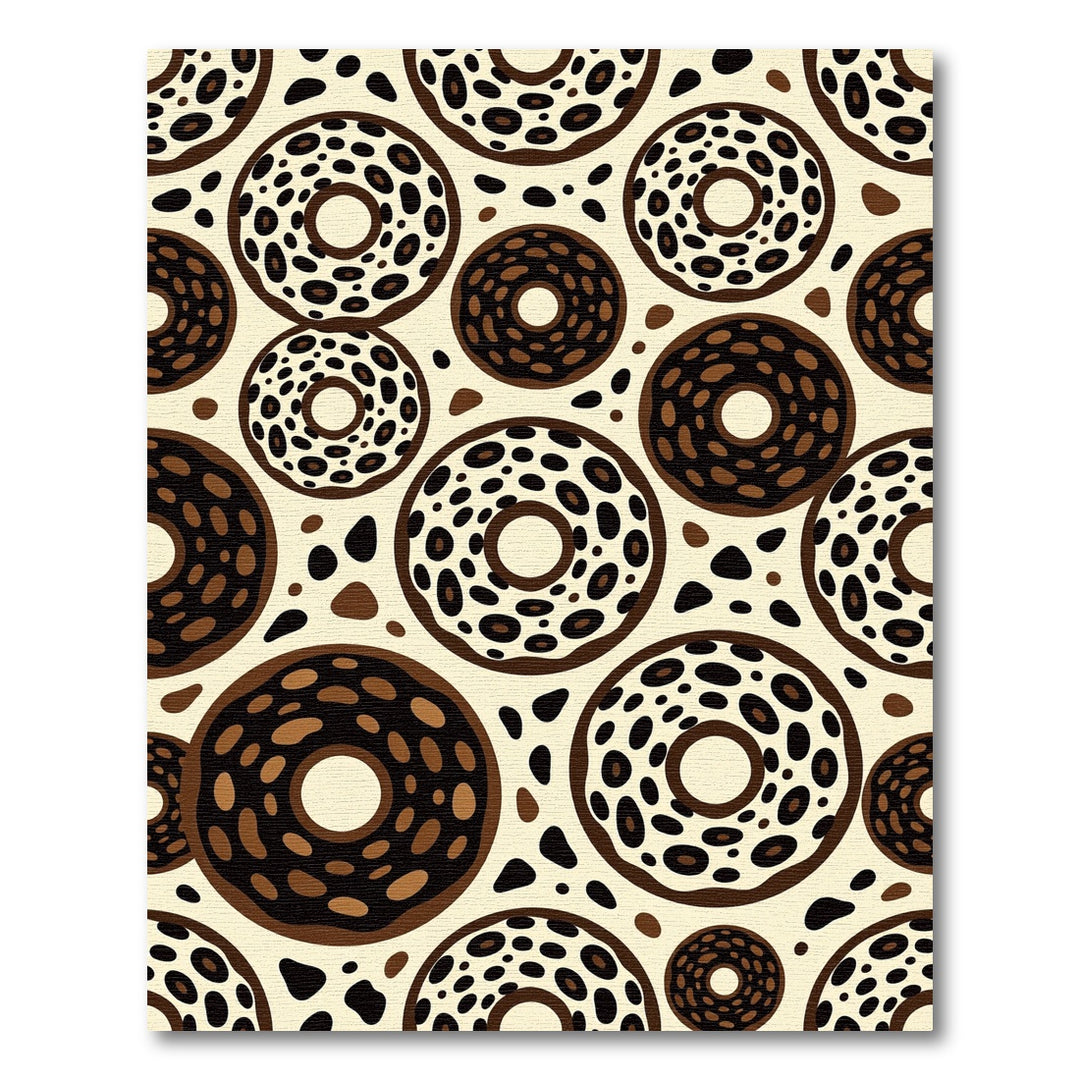 Chocolate Donut Pattern Rug