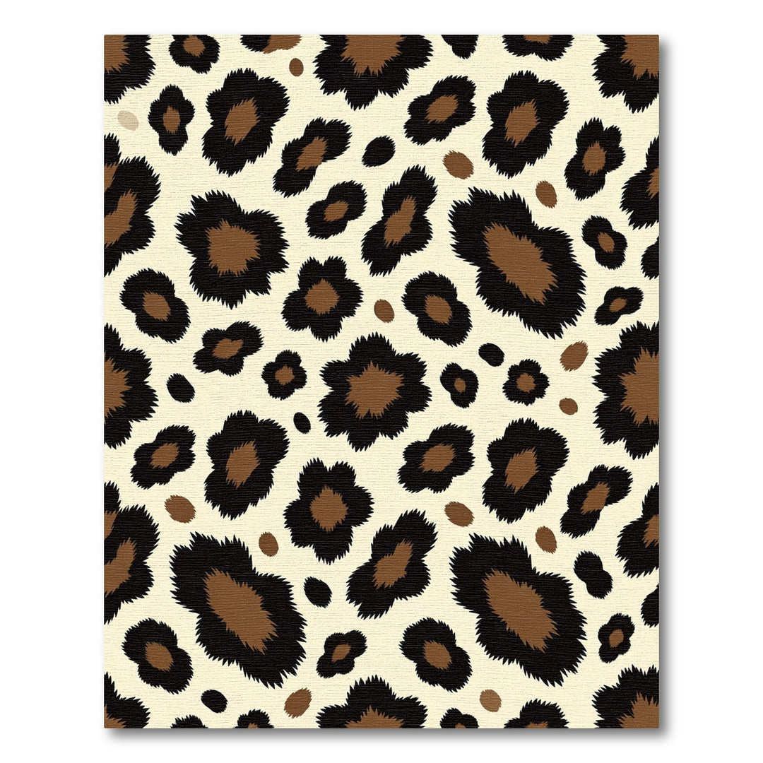 Wild Brown Leopard Spots Rug