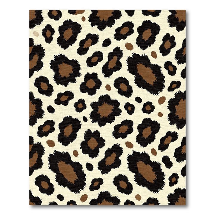 Wild Brown Leopard Spots Rug