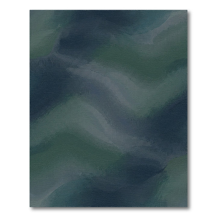 Deep Aqua Swirl Abstract Rug