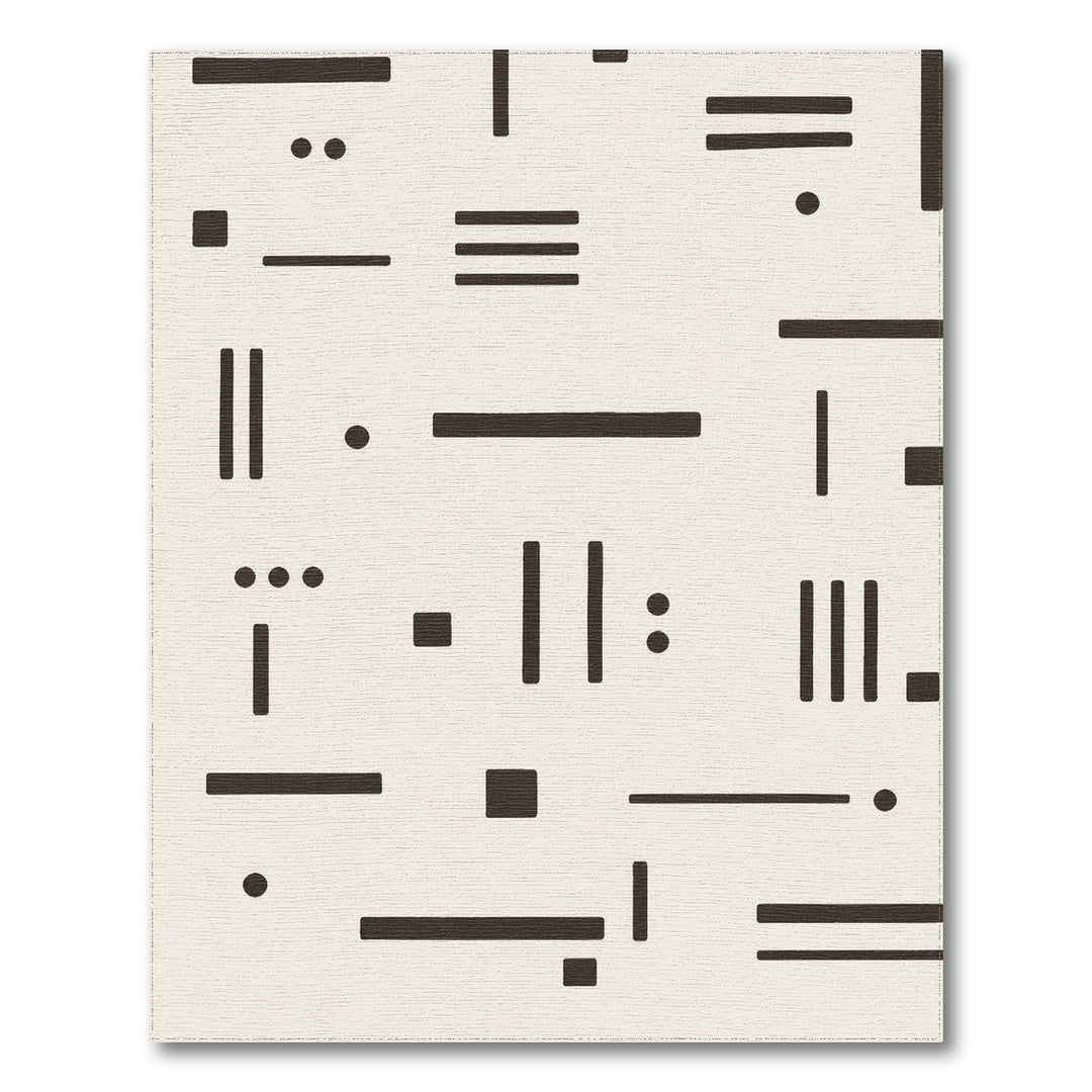 Beige Geometric Lines Area Rug