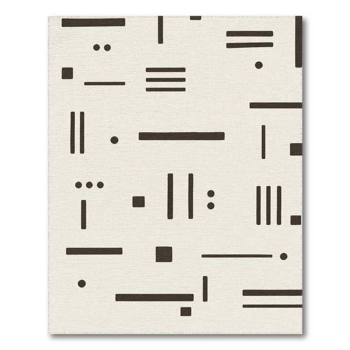 Beige Geometric Lines Area Rug