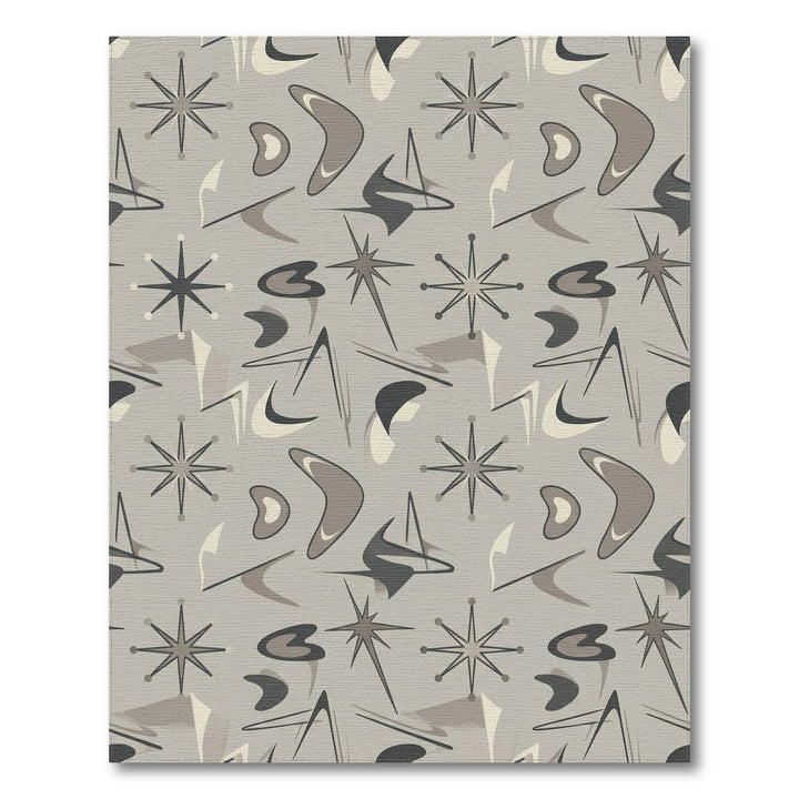 Mid Century Atomic Starburst Boomerang Rug