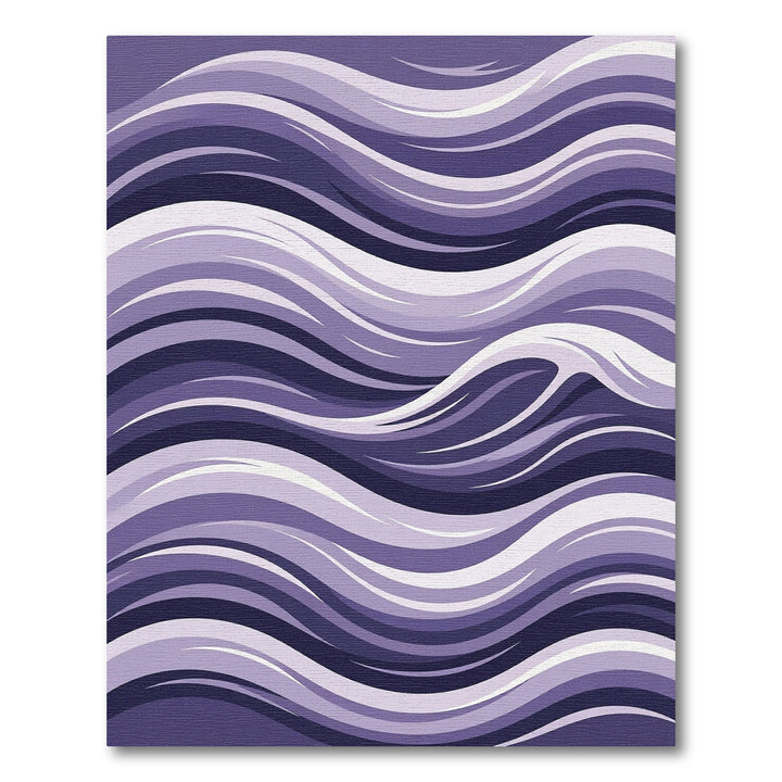 Modern Purple Wave Abstract Rug