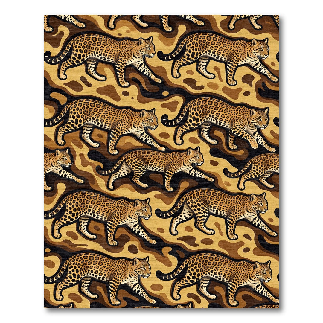 Golden Leopard Camouflage Jungle Rug