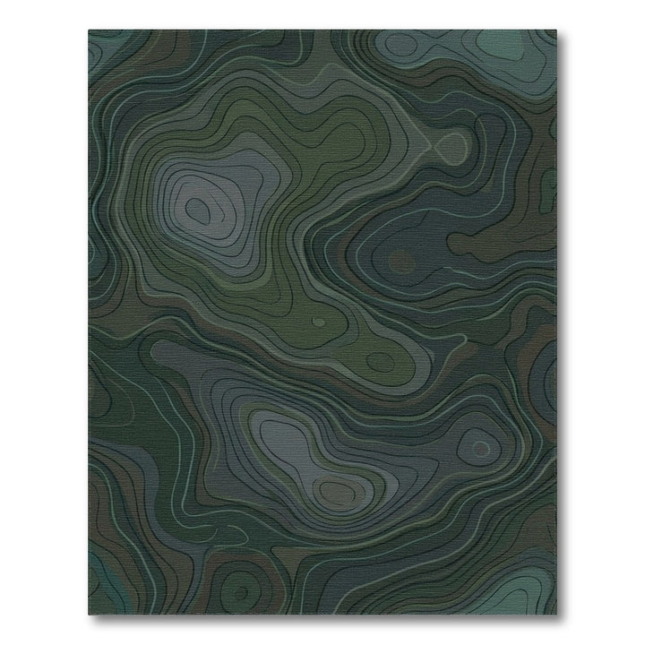 Deep Forest Contour Organic Rug