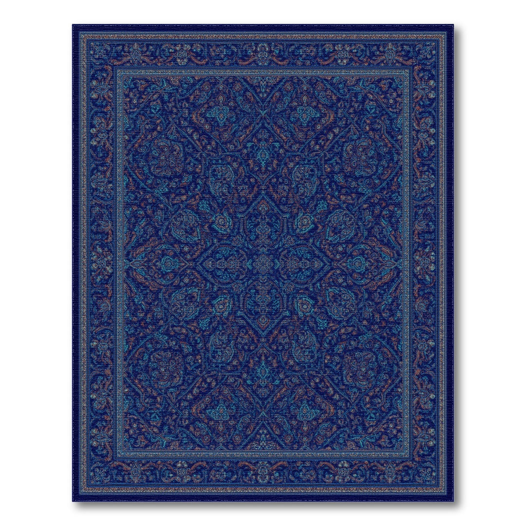 Blue Teal Traditional Persian Area Rug