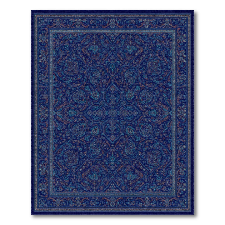 Blue Teal Traditional Persian Area Rug