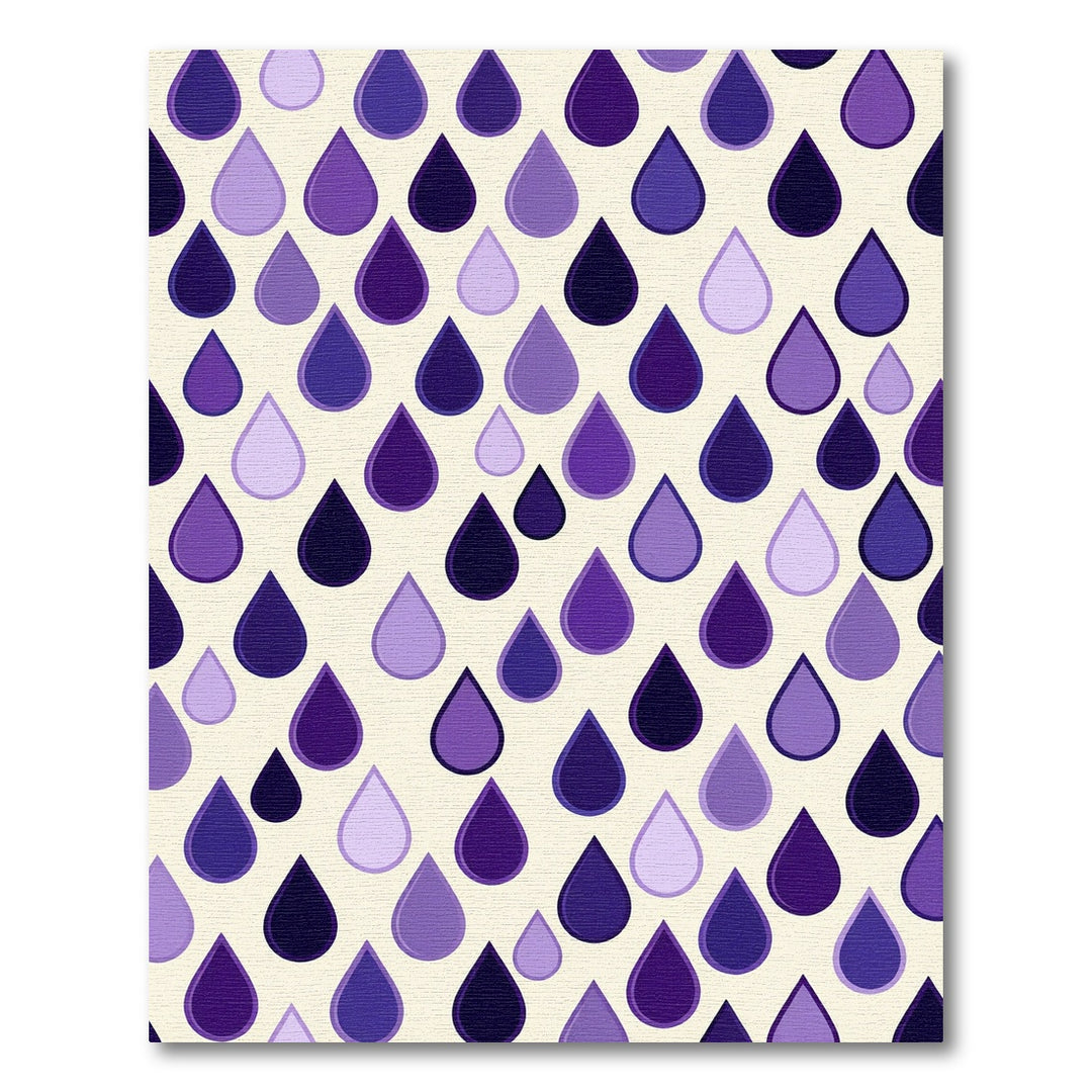 Purple Raindrop Geometric Rug