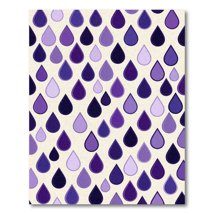 Purple Raindrop Geometric Rug
