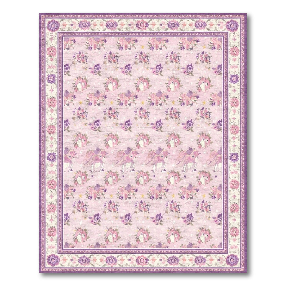 Pink Unicorn Kids Area Rug