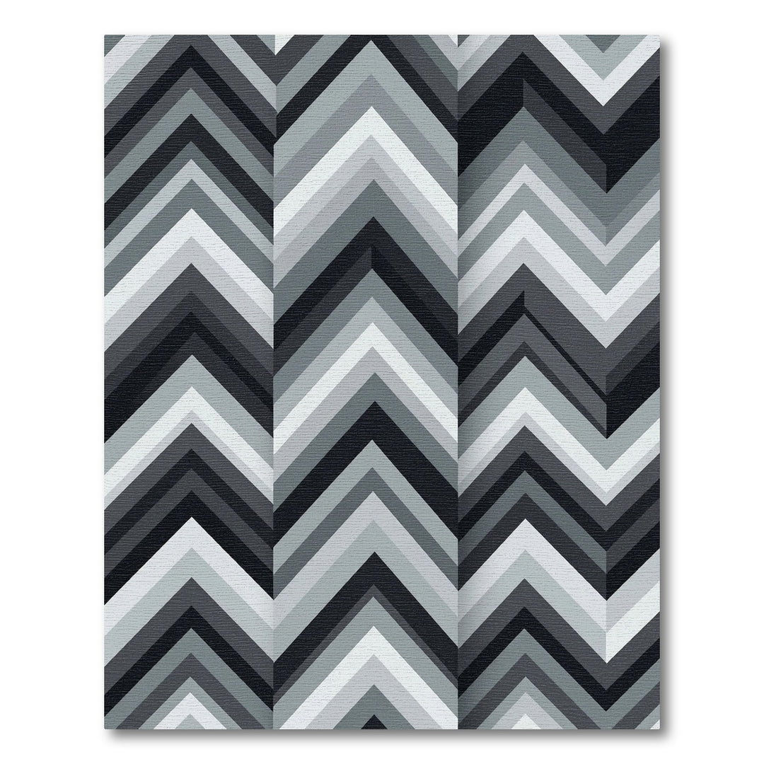 Monochromatic Chevron Accent Rug