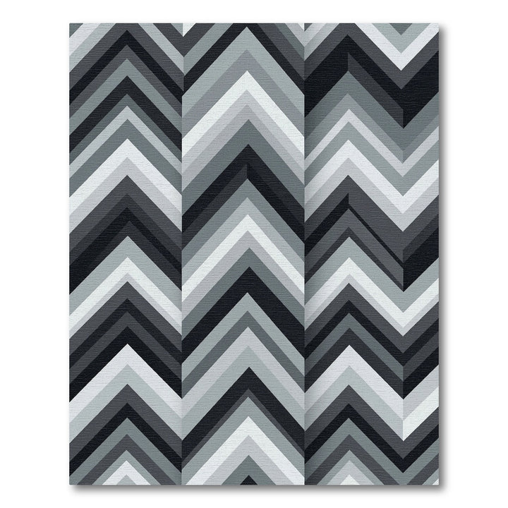 Monochromatic Chevron Accent Rug