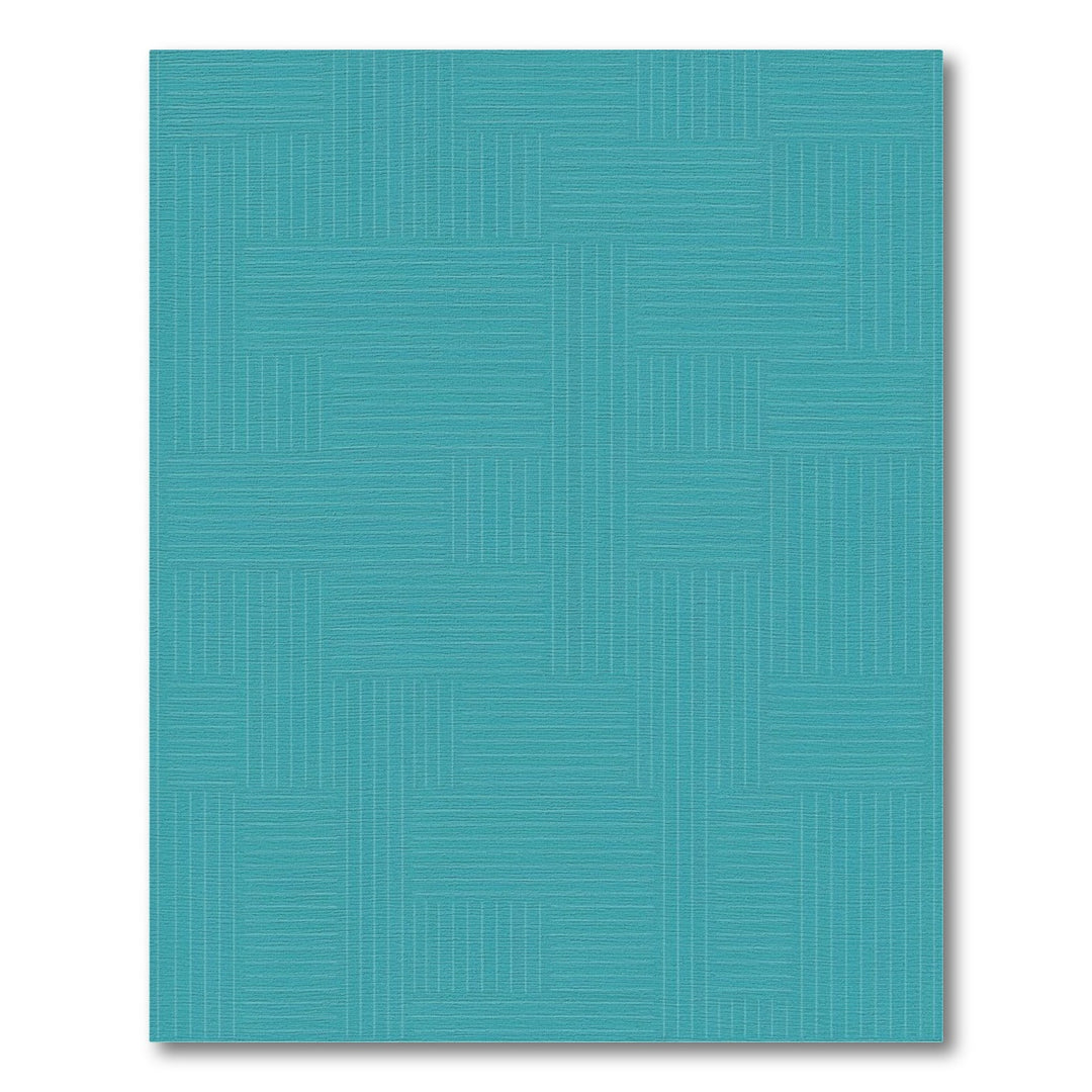 Geometric Modern Blue and Teal Geometric Block Area Rug