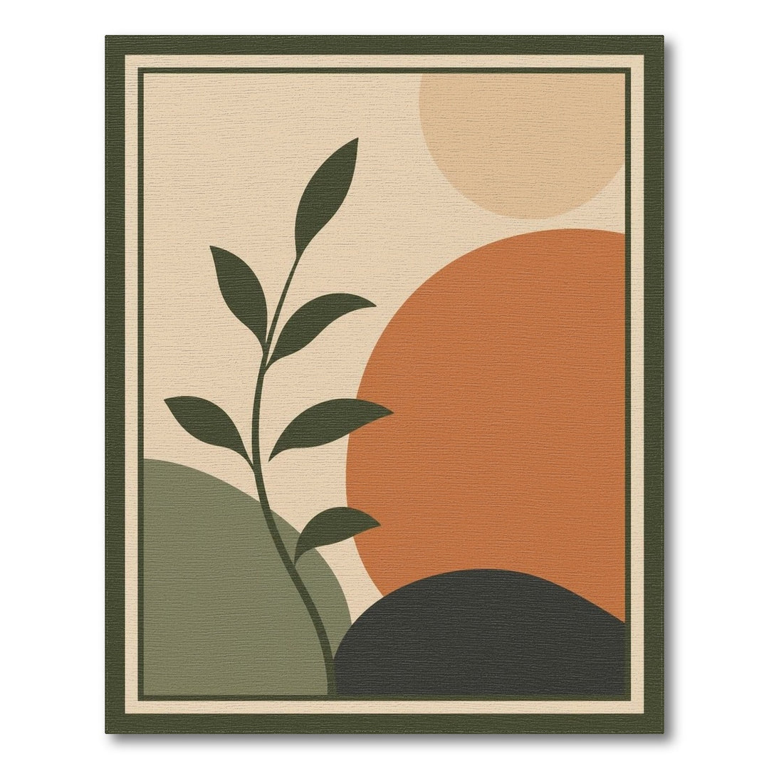 Minimalist Botanical Abstract Area Rug