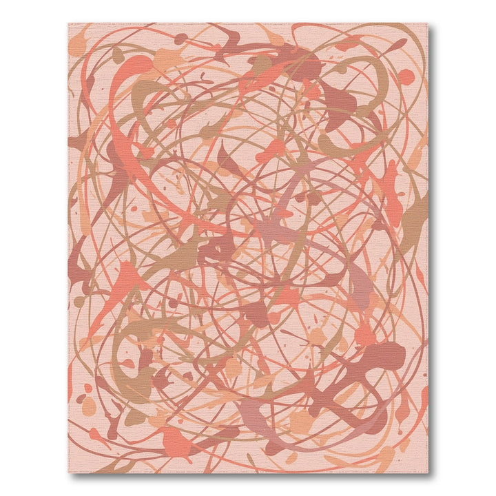 Terracotta Splash Abstract Swirl Rug