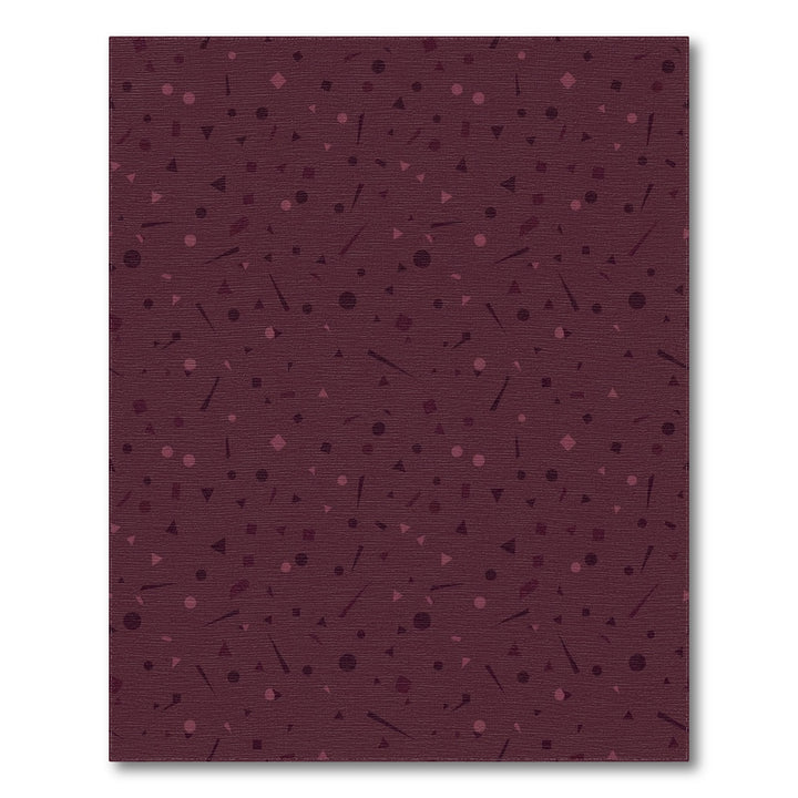 Deep Cherry Speckled Geometric Mix Rug
