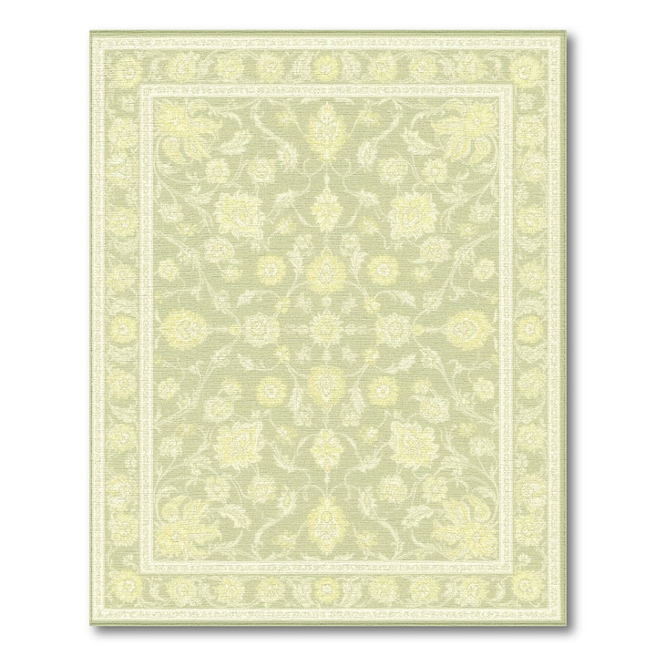 Green ODIKA Sage Green Floral Vintage Area Rug