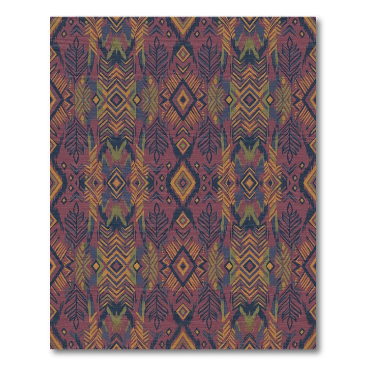 Crimson Tribal Diamond Chevron Rug