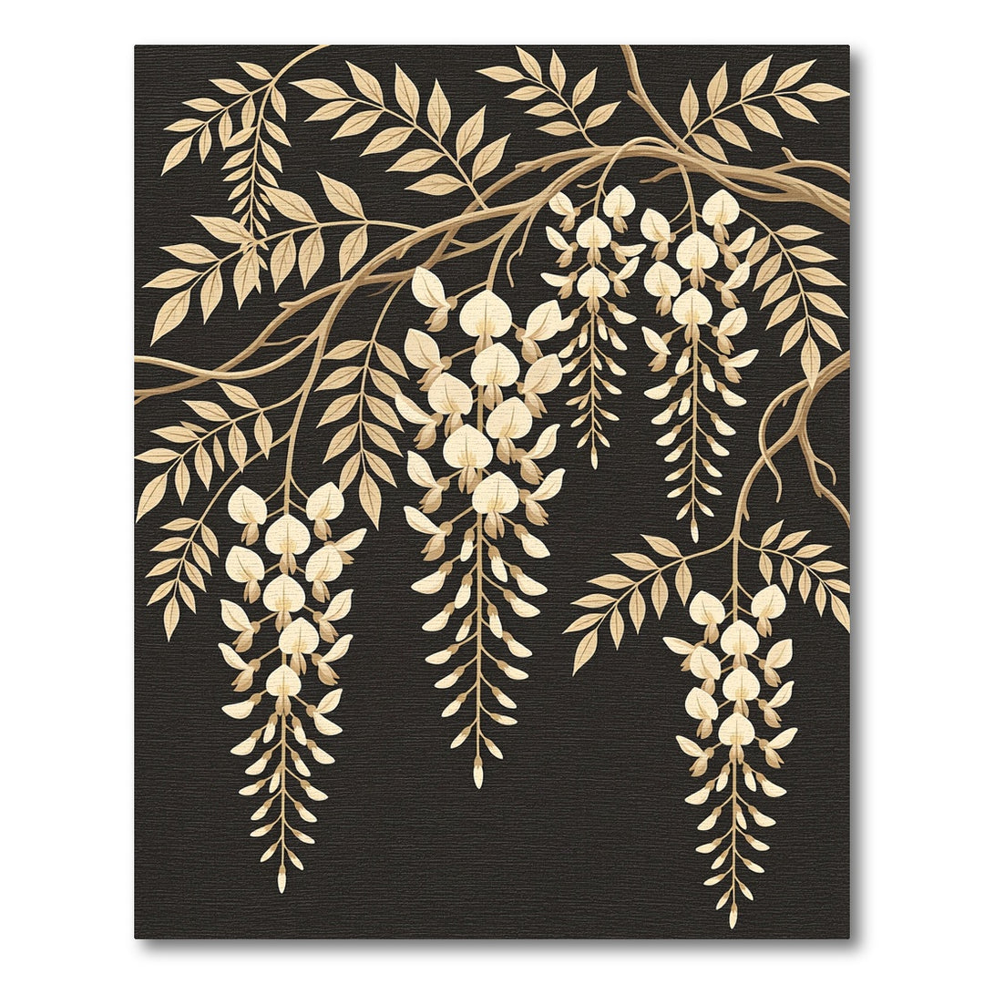Golden Wisteria Branching Blossom Rug