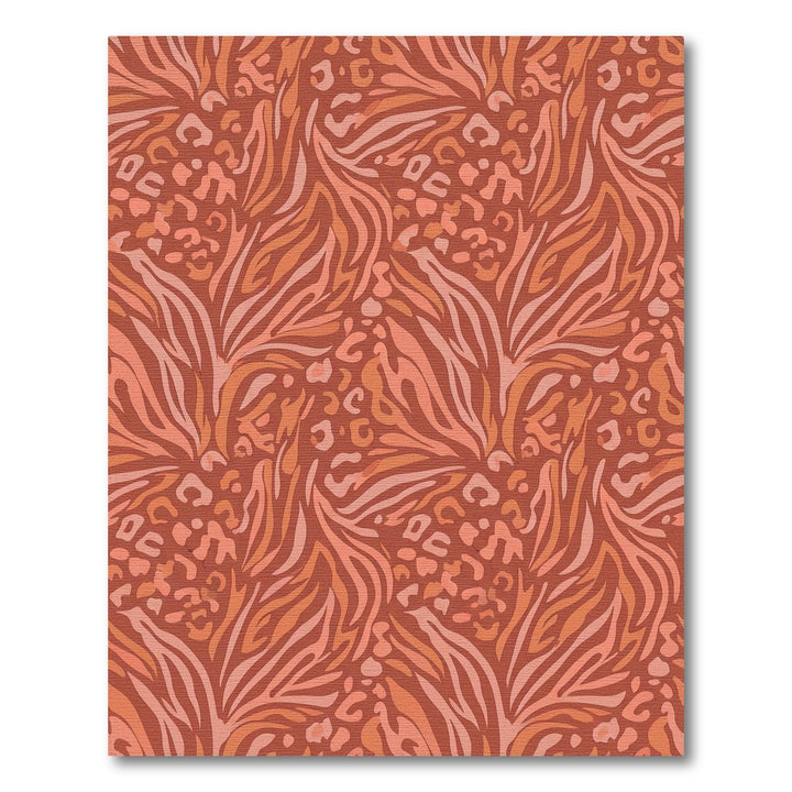 Terra Cotta Animal Print Collage Rug