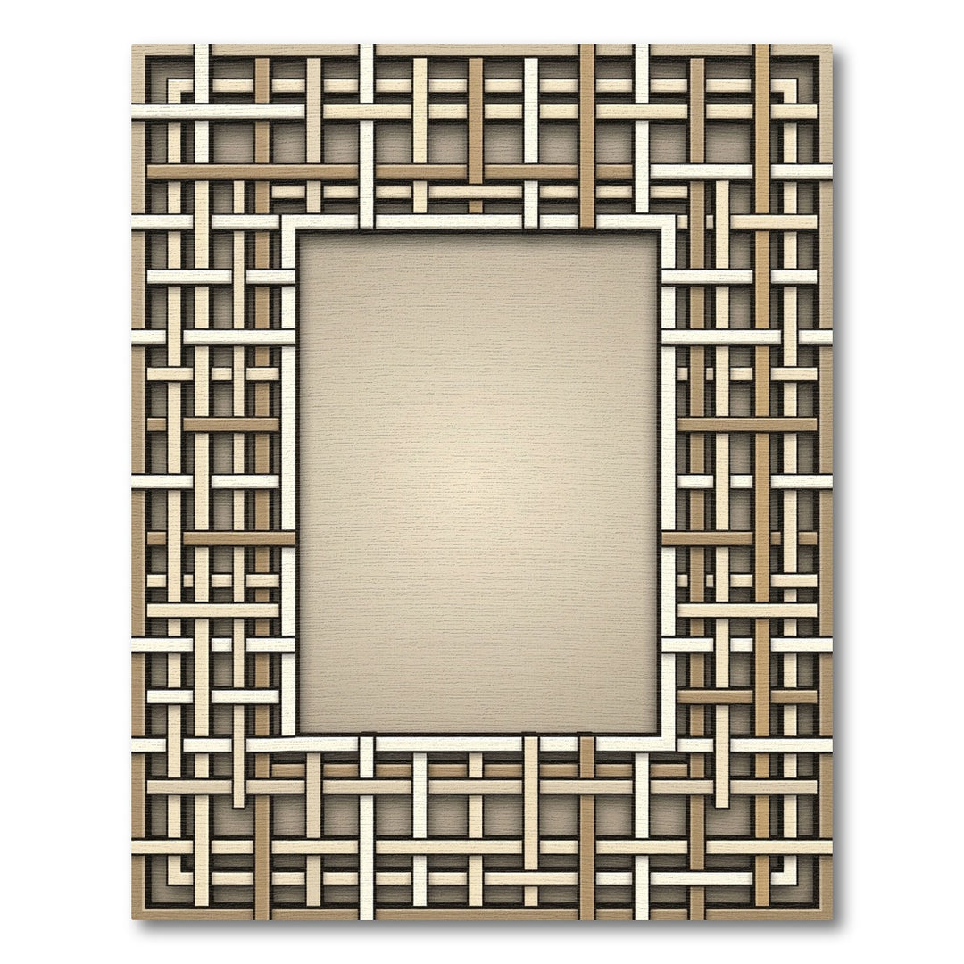 Neutral Tones Woven Lattice Rug