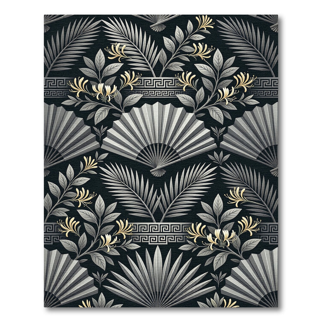 Art Deco Gold Leaf Fan Rug