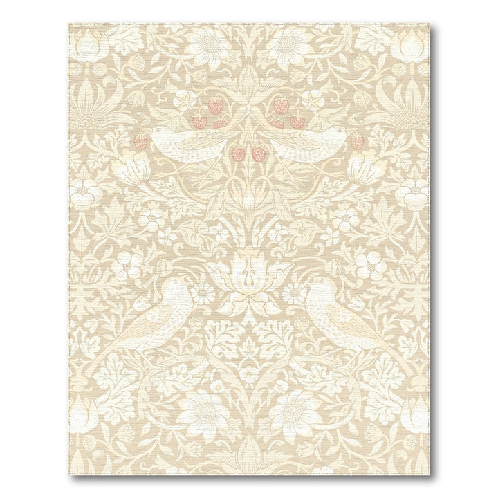 Cream Bird and Strawberry Floral Rug