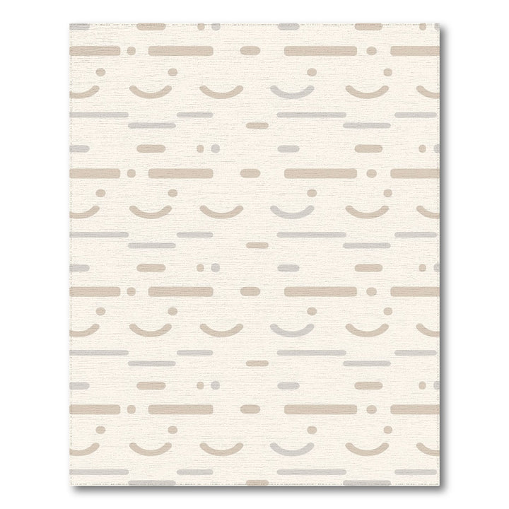 Beige Geometric Lines Geometric Modern Area Rug