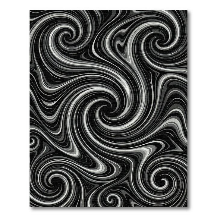 Monochromatic Swirl Abstract Vapor Rug