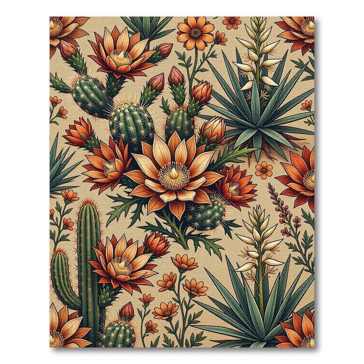 Desert Bloom Cactus Floral Rug