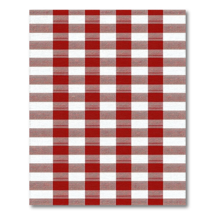 Rustic Farmhouse Red Checkered Farmhouse Area Rug