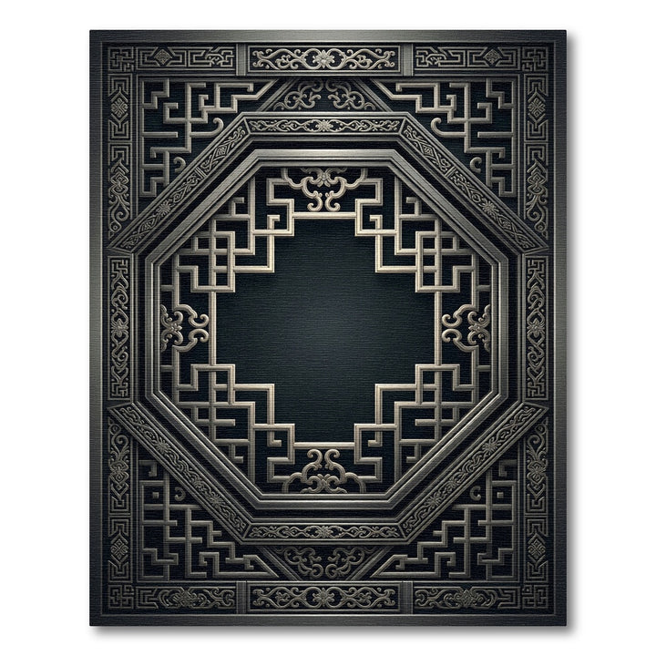 Elegant Octagonal Lattice Work Rug