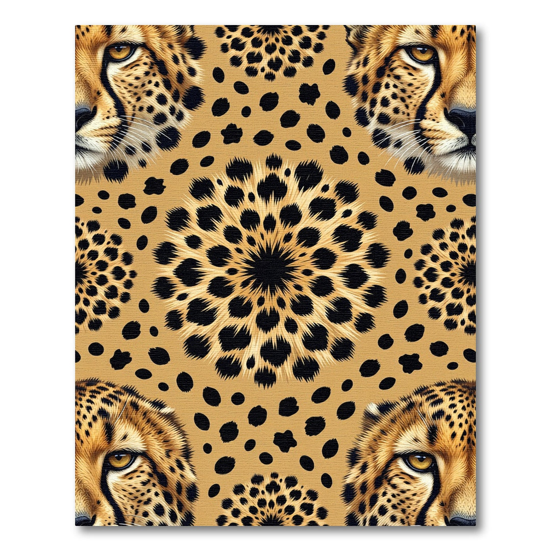 Golden Cheetah Spot Medallion Rug
