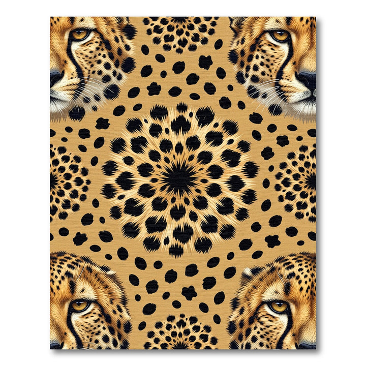 Golden Cheetah Spot Medallion Rug
