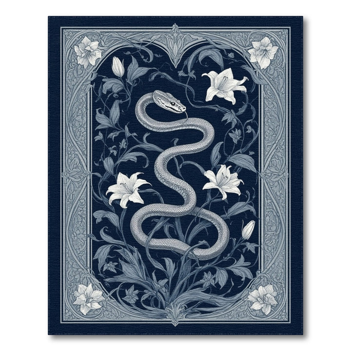 Blue Serpent Lily Area Rug