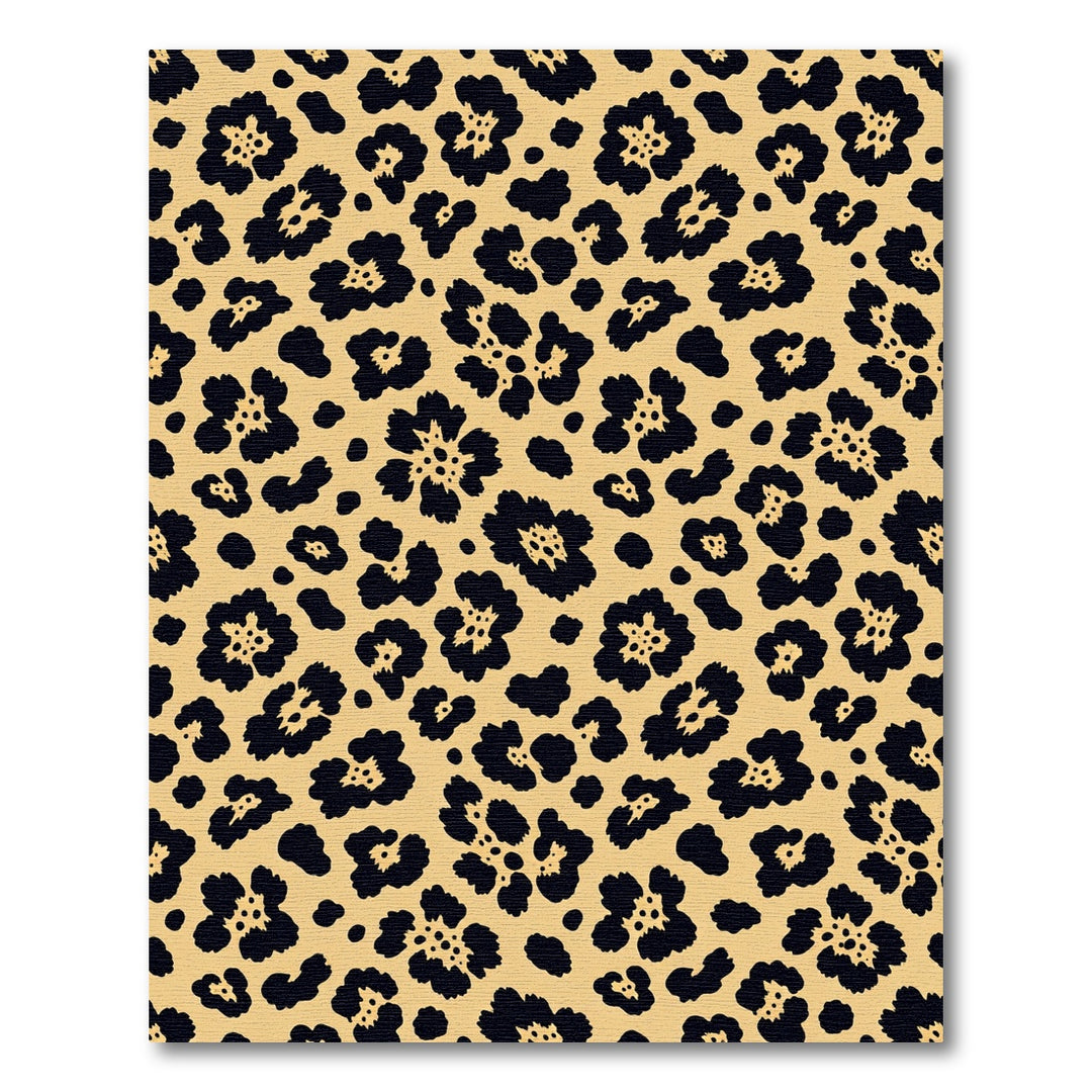 Classic Black Leopard Spot Rug