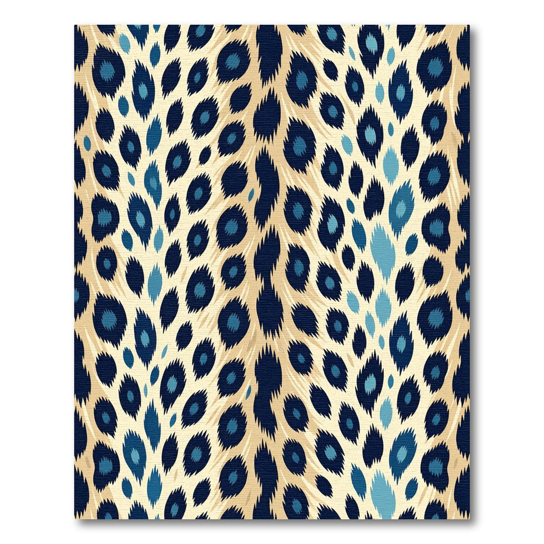 Sophisticated Blue Leopard Spots Rug