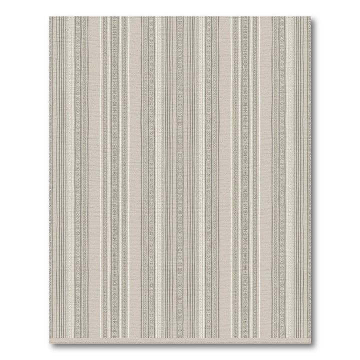 Neutral Earth Tone Striped Accent Rug