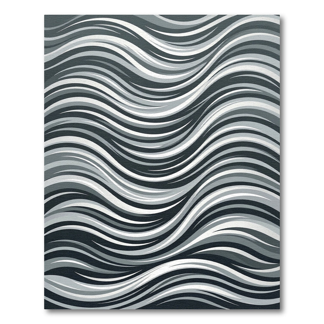 Monochromatic Wavy Abstract Rug