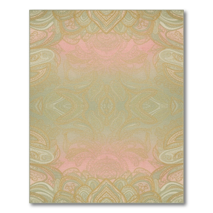 Pink Floral Paisley Vintage Area Rug