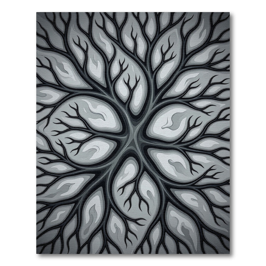 Monochromatic Branching Organic Abstract Rug