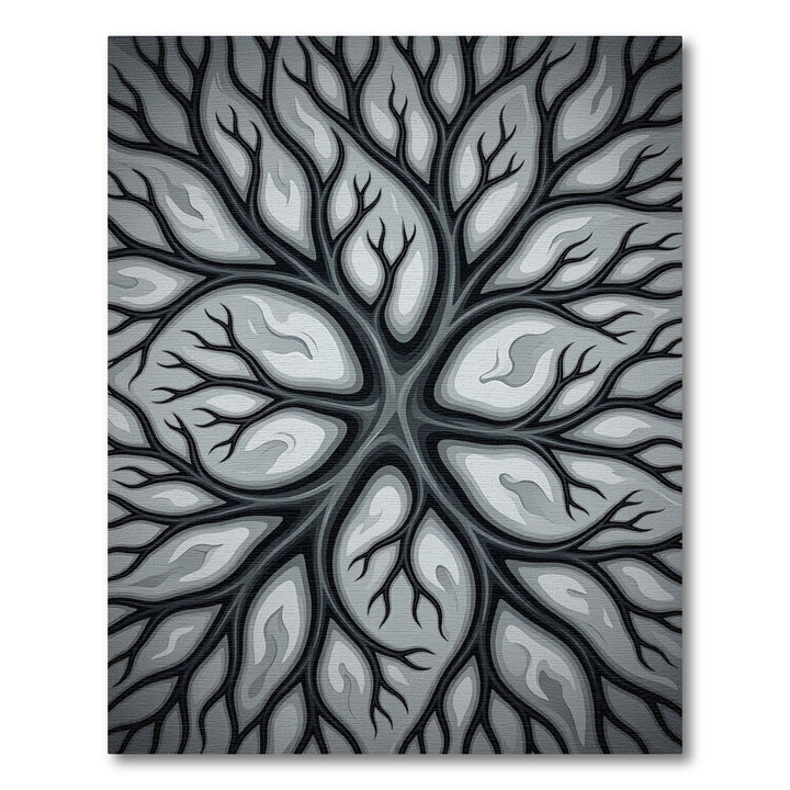 Monochromatic Branching Organic Abstract Rug