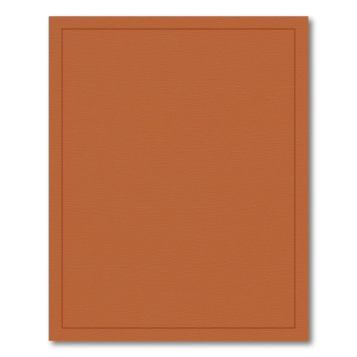 Earthy Terracotta Tonal Border Rug