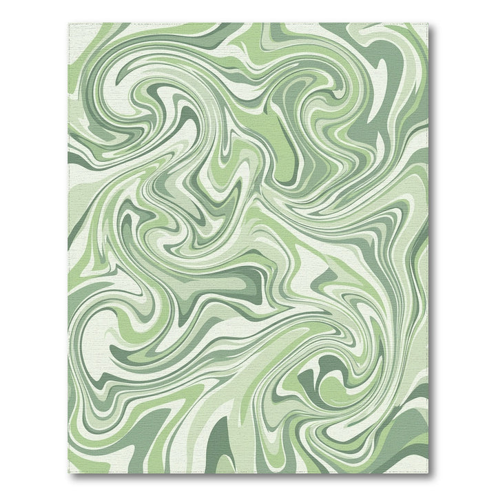 Verdant Swirl Marble Effect Rug