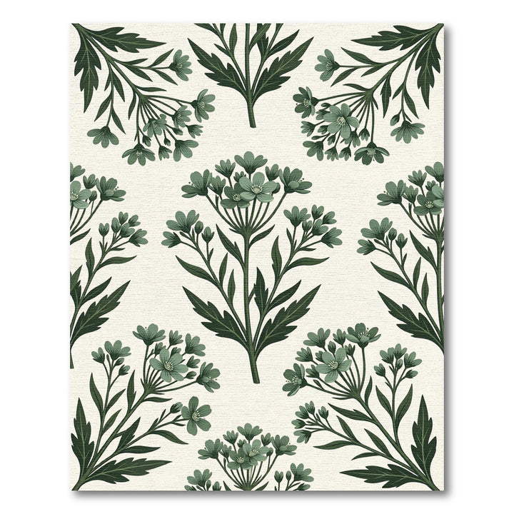 Emerald Green Botanical Herbaceous Rug